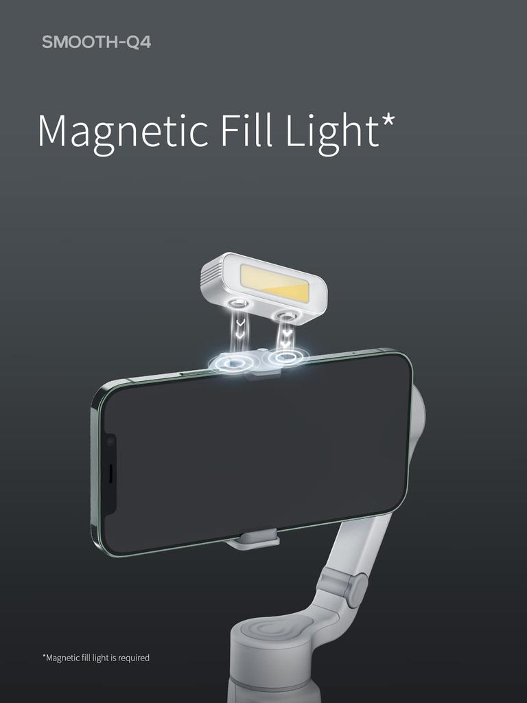 ZHIYUN SMOOTH Q4 Стабилизатор для смартфона с функцией расширения изображения, портативный мини, совместимый со стабилизатором по 3 осям, складной, стабилизация, встроенная штанга,