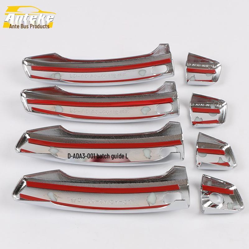 Compatible with 17 A3 Door Handle Armrest Trim, Handrail Buckle, and Decorative Car Stickers