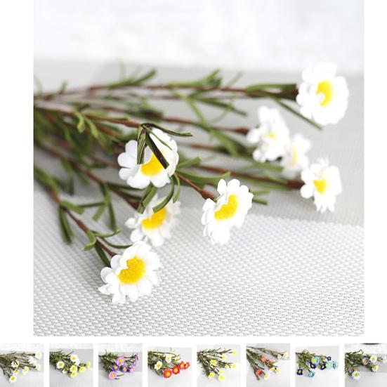 Искусственный поддельный шелковый букет ромашек для украшения дома, свадьбы, вечеринки, 8 головок