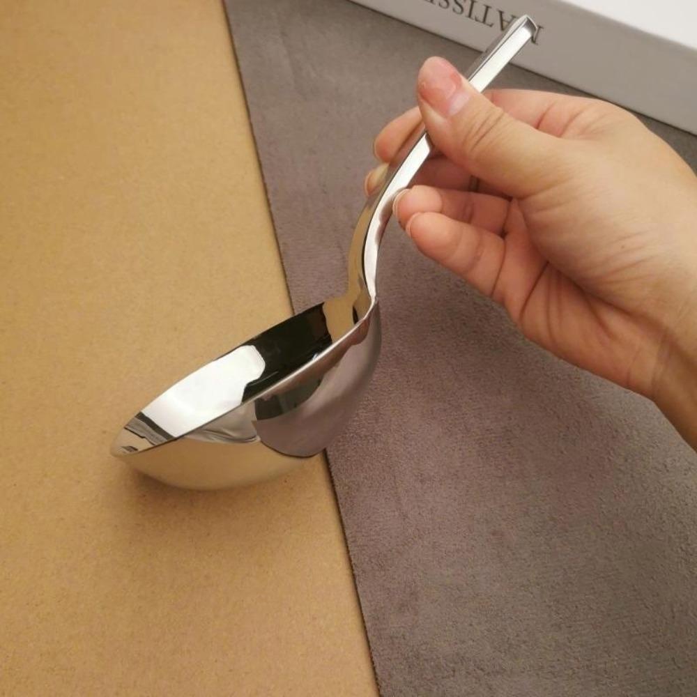 304 Stainless Steel Serving Spoon Large Size Soup Ladle Scoop Round Soup Spoon  Home
