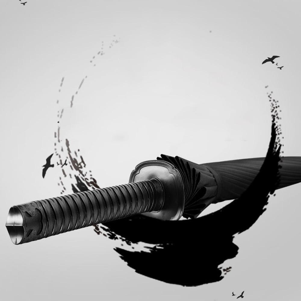 Простой самурайский зонт, подарочный мужской ветрозащитный дизайнерский зонт, японский зонт Катана, китайский бытовой зонт с прямым стержнем