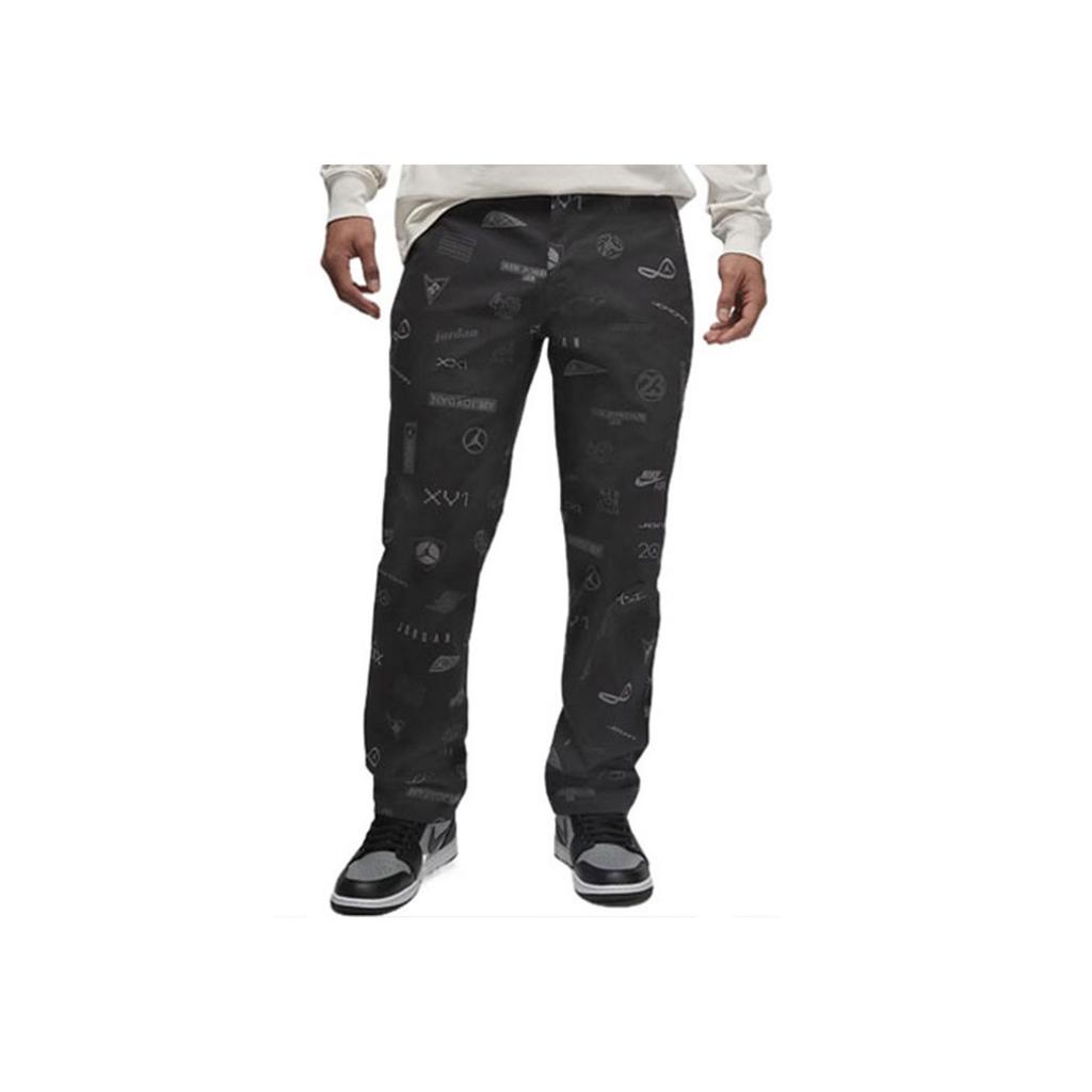 Jordan Прямые брюки-карго с принтом логотипа Flight Heritage, мужские брюки черного цвета DV7560-010