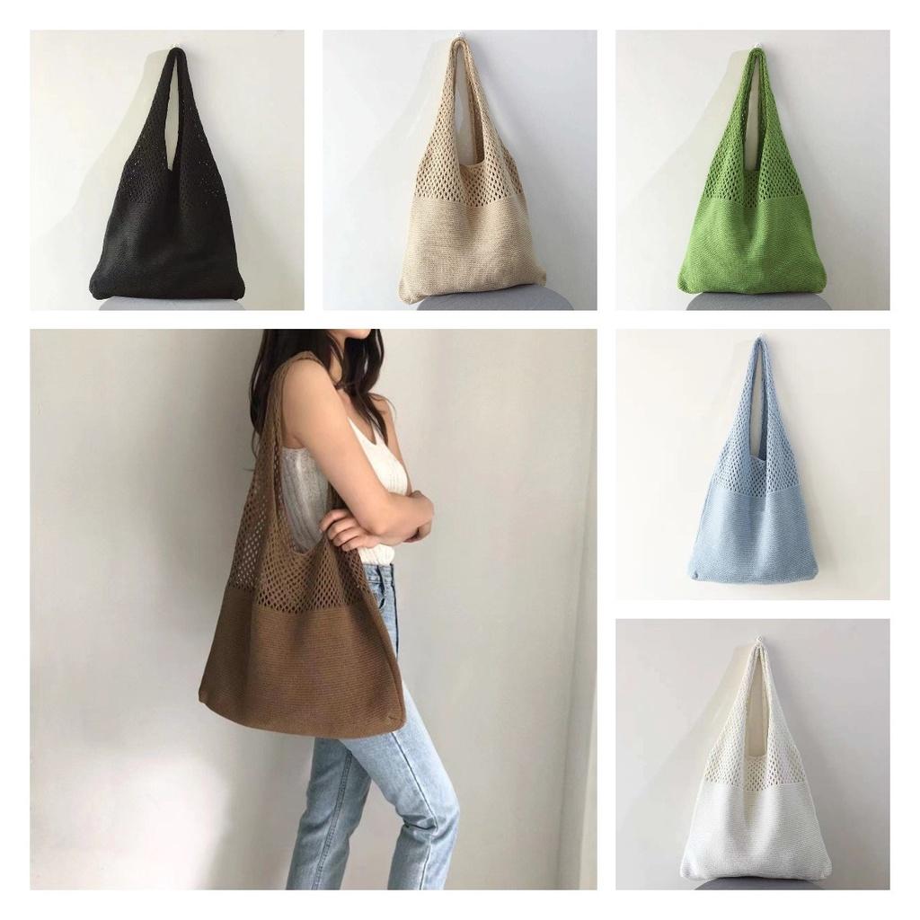 Винтажная вязаная сумка через плечо для женщин, элегантная и шикарная, идеально подходит для повседневного использования, большая вместимость