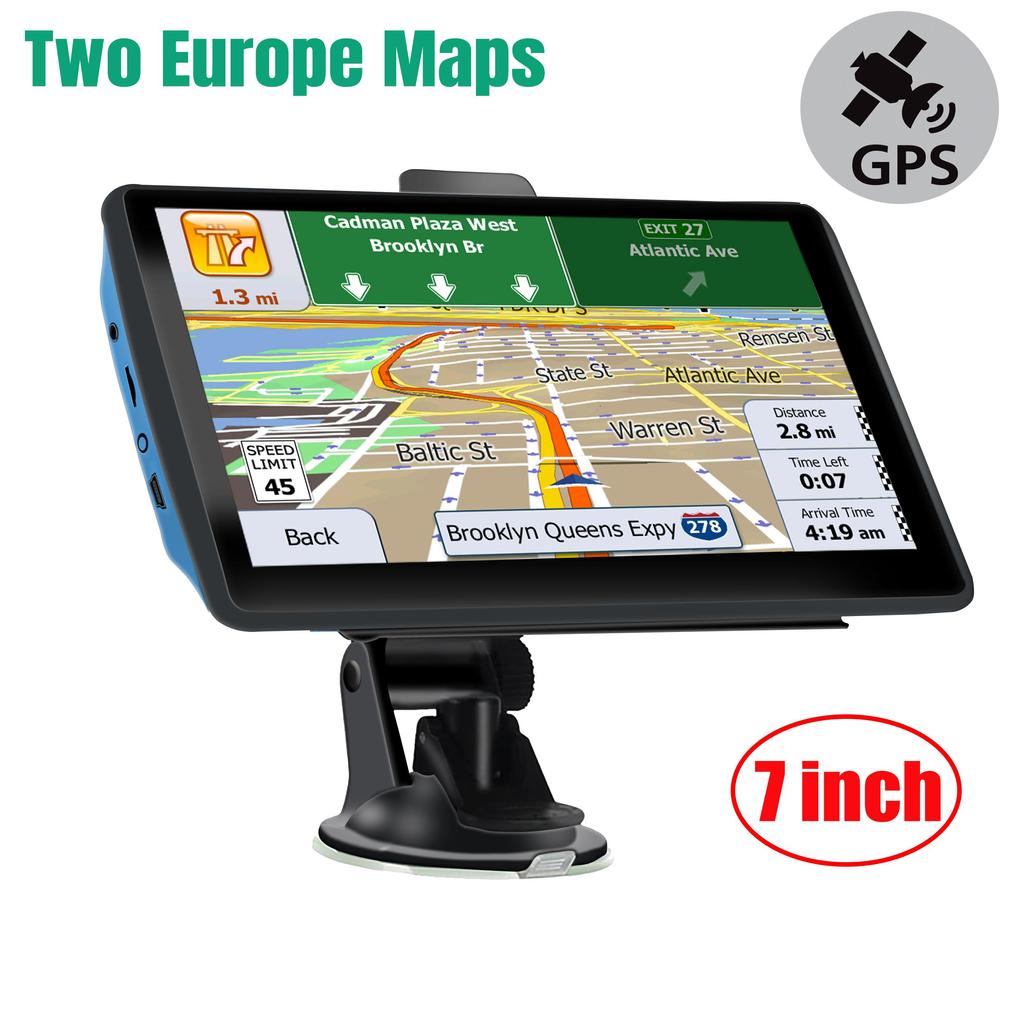 7 Inch Gps Navigation for Car Truck SAT NAV HGV Accessories Tools HD Navigator 2024 Free Update Europe Map 8GB FM Music