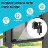 24pcs with Screws Window Screen Clips Offset Design Universal Screen Door Clips Weather Resistant Window Fastening Kit