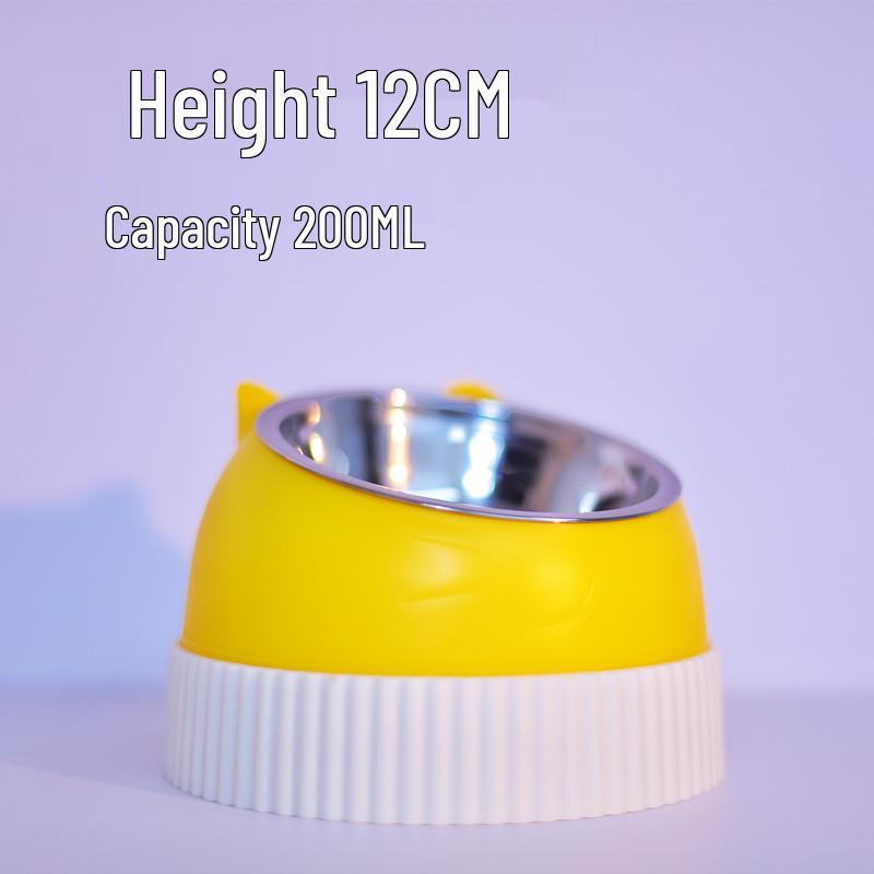 Приподнятые миски для питомцев из нержавеющей стали и керамики - Конструкция против опрокидывания для кошек и собак, Защищает шейные позвонки, Набор с двойной миской