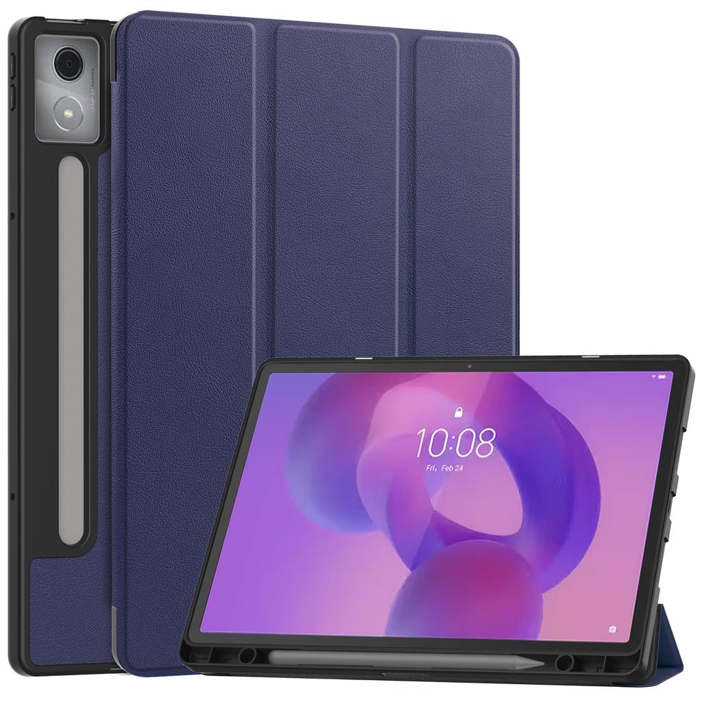Для Lenovo Idea Tab Pro Чехол Тройная подставка Кожа+ПК Чехол для планшета с держателем для ручки