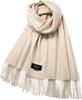 Scarf Cashmere Large Stole Fluffy Cashmere X 22 [Filomo] 100% Women's Men's [Extremely Variations] (Ivory)