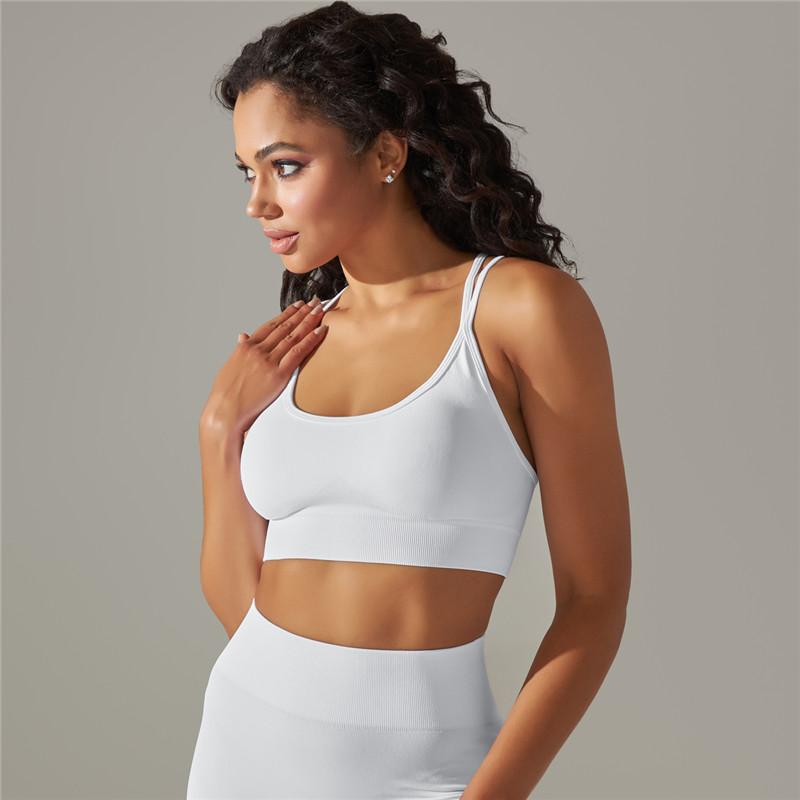 Auroth Stretch Yoga Bra Women Seamless Sports Bra Gym Fitness Vest Push Up Running Underwear Top