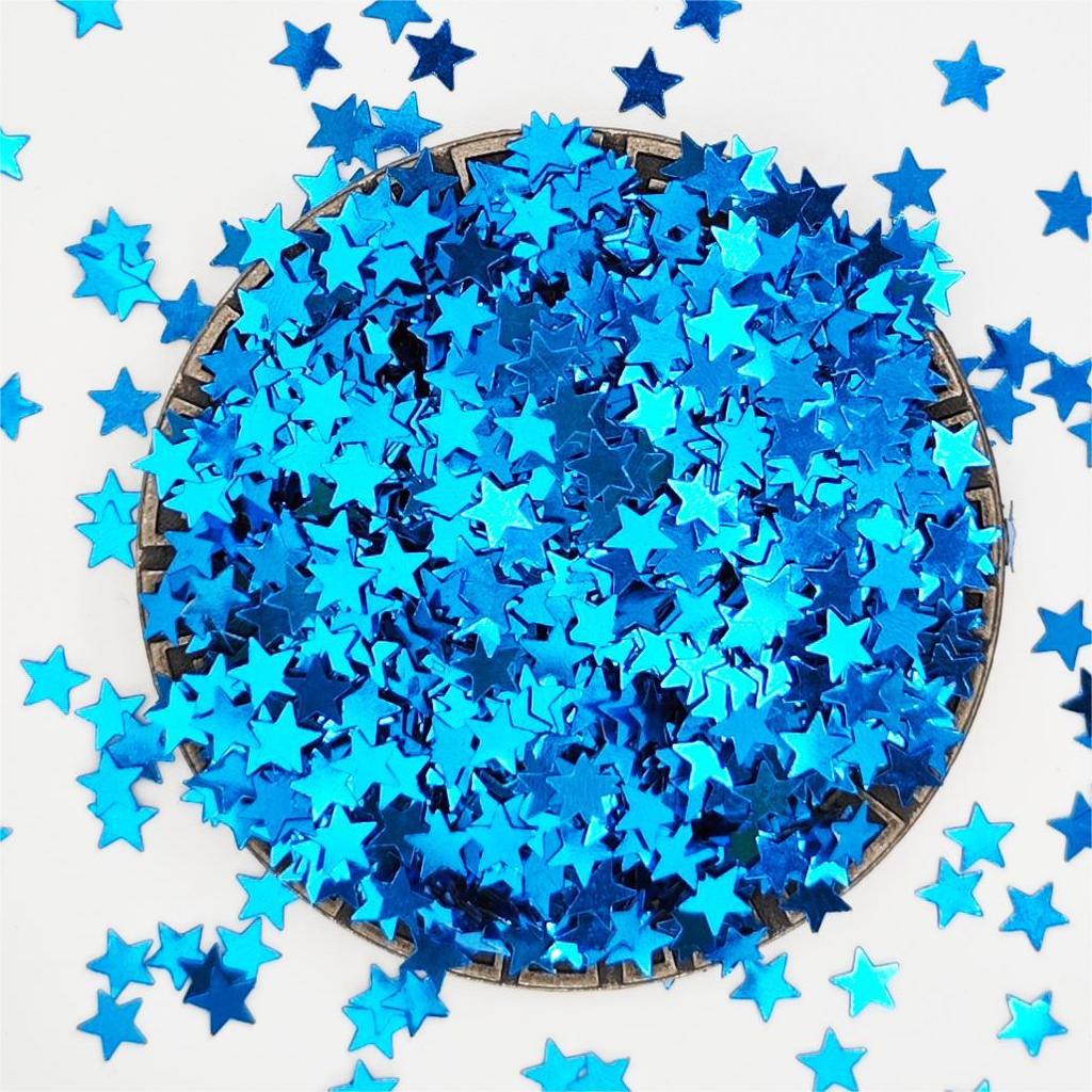 Silver Star Glitter Sequin Eyeshadow: DIY Nail Art & Patch Pentagram 1pc