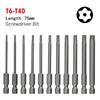 Tamper Proof Star Screwdriver Bit 1pc For Electric Drill