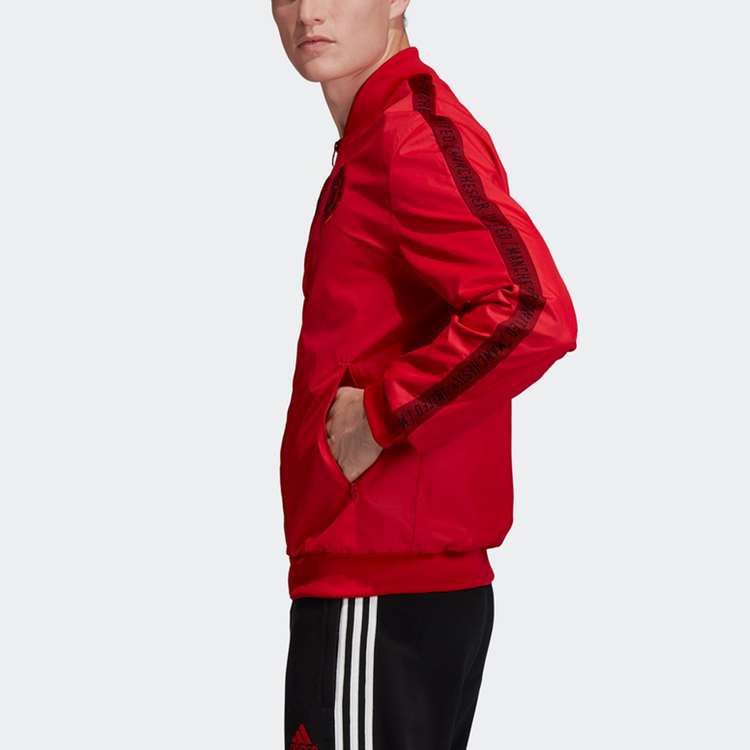 adidas Куртки Манчестер Юнайтед Мужские Красные С Воротником-стойкой Умеренные Пилот DX9077