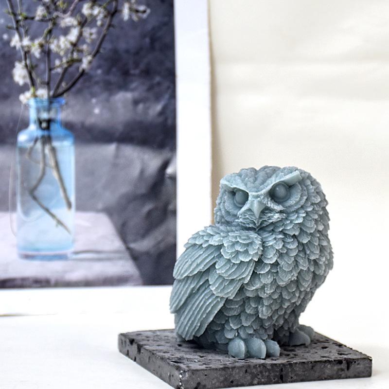 «Большая 3D-форма совы из силикона для изготовления ароматических свечей и гипсовых украшений своими руками»
