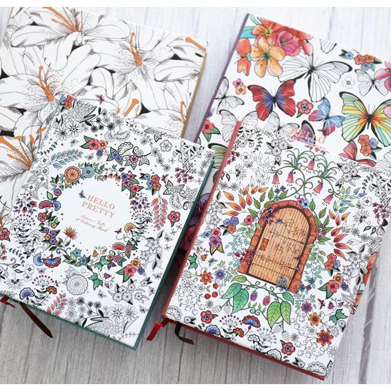 Твердый блокнот с цветными иллюстрированными страницами