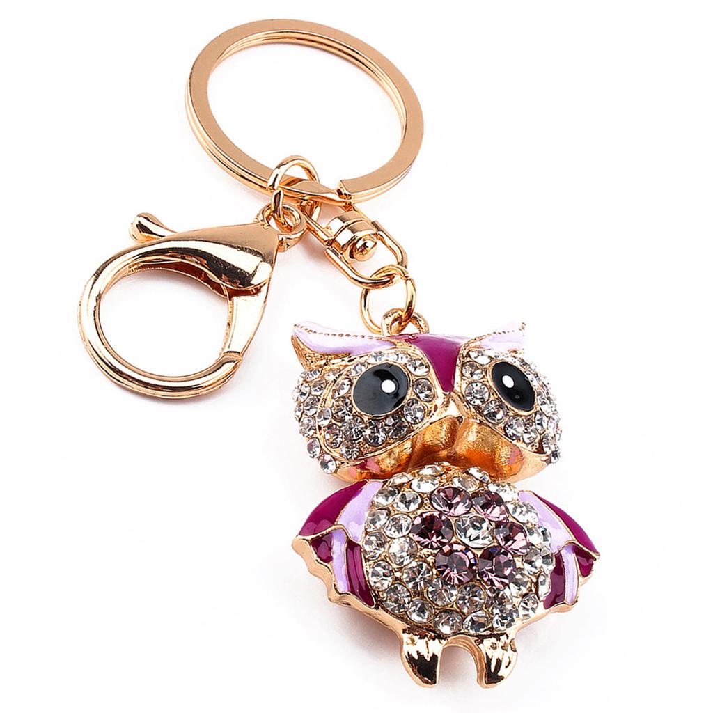 Rhinestone Crystal Keyring Charm Pendant Purse Bag Key Chain Keychain Gift