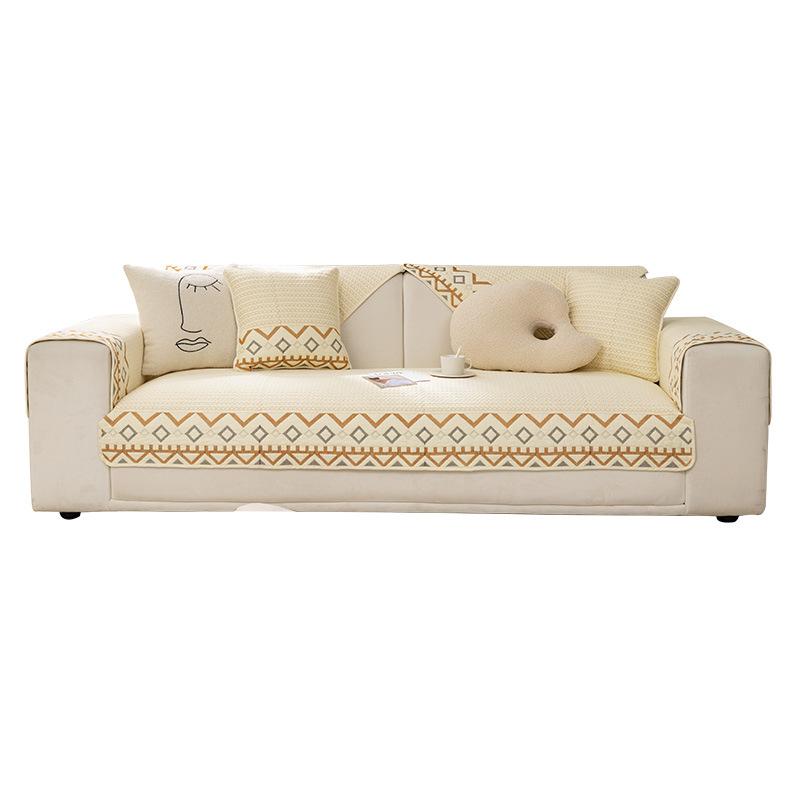 Стираная хлопковая подушка для дивана, нескользящий чехол для дивана, скандинавский простой современный чехол для подушки на сиденье, утолщенная ткань на четыре сезона