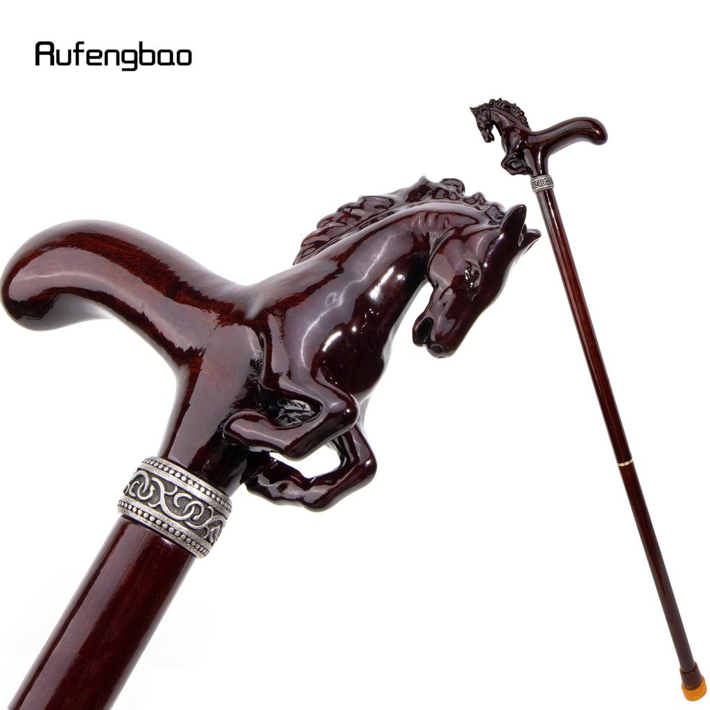 Коричневая лошадь деревянная модная трость декоративная косплей трость Хэллоуин деревянная булава костыль жезл 96 см