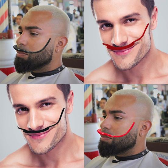 Безопасная расческа для укладки бороды Yousheng, дуговой дизайн, линия для самостоятельной стрижки, стайлер для бороды Edge Up для мужчин