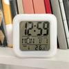 1pc Color Changing LED Alarm Clock & Night Light Digital Display Touch Activated Date & Time Without Battery