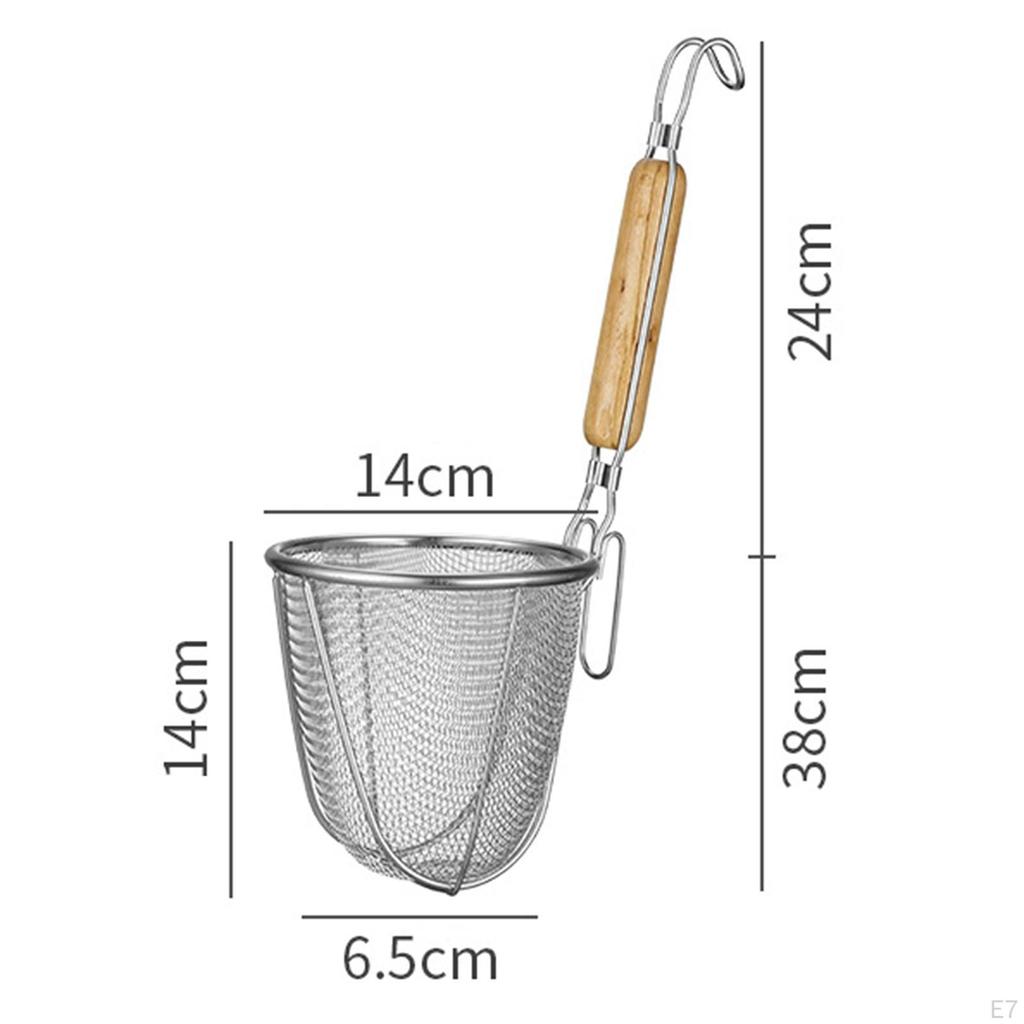 Deep Fryer Basket Pasta Noodle Strainer Mesh Food Dumpling for Onion Rings