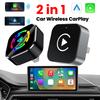 2 In 1 Wireless CarPlay Android Auto Adapter Smart Box Convert Wired To Wireless Smart USB Dongle Auto Connect for Factory Wired