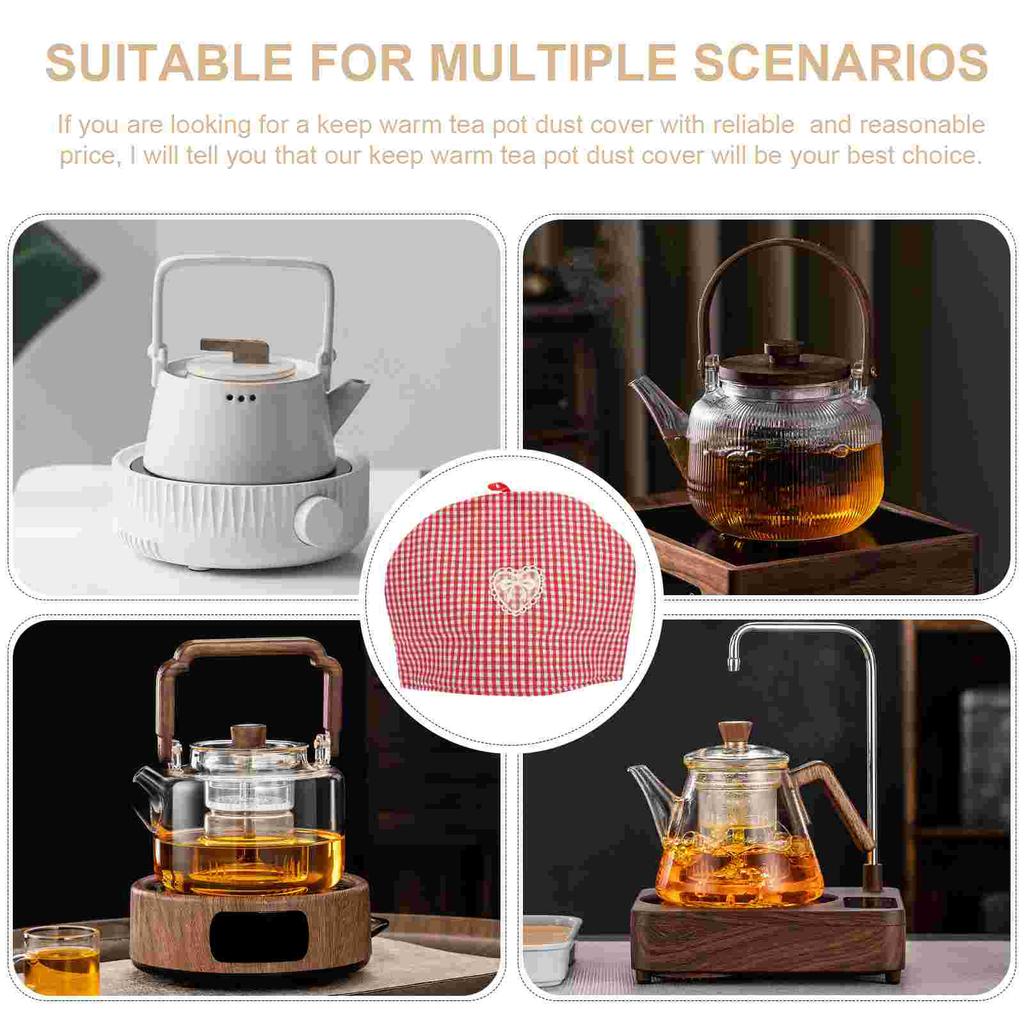 Утепляющий чехол для чайника, Домашний теплый уютный подогреватель, Чехол-хранитель тепла, Защита от пыли, Хлопковый с принтом, Изысканный чайник