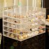72/120 Grid Earring Jewellery Storage Box Clear Acrylic Necklaces Ring Storage Box