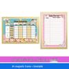 A4 Magnetic Class Schedule Wall Sticker for Primary Students - Wipeable & No Punching Needed