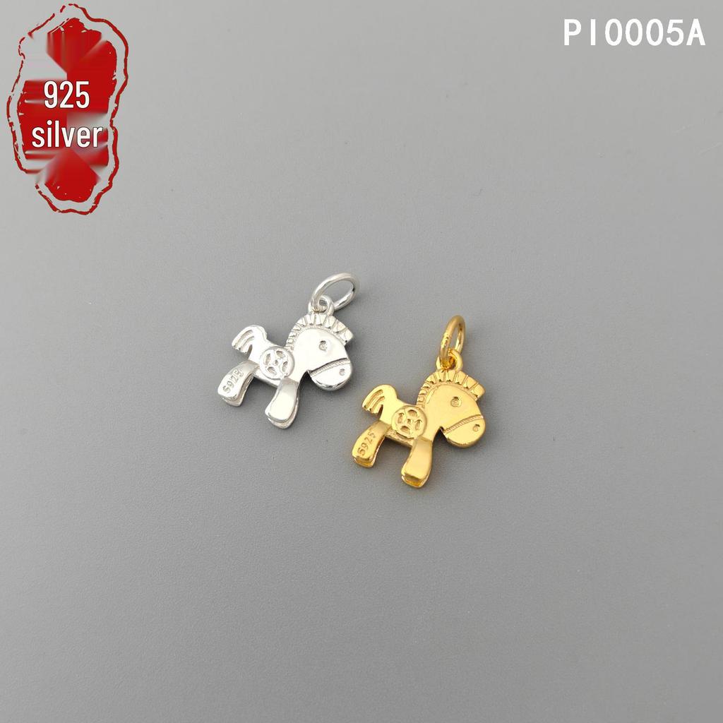 Серебряный кулон-талисман S925 на красной нити, браслет ручной работы