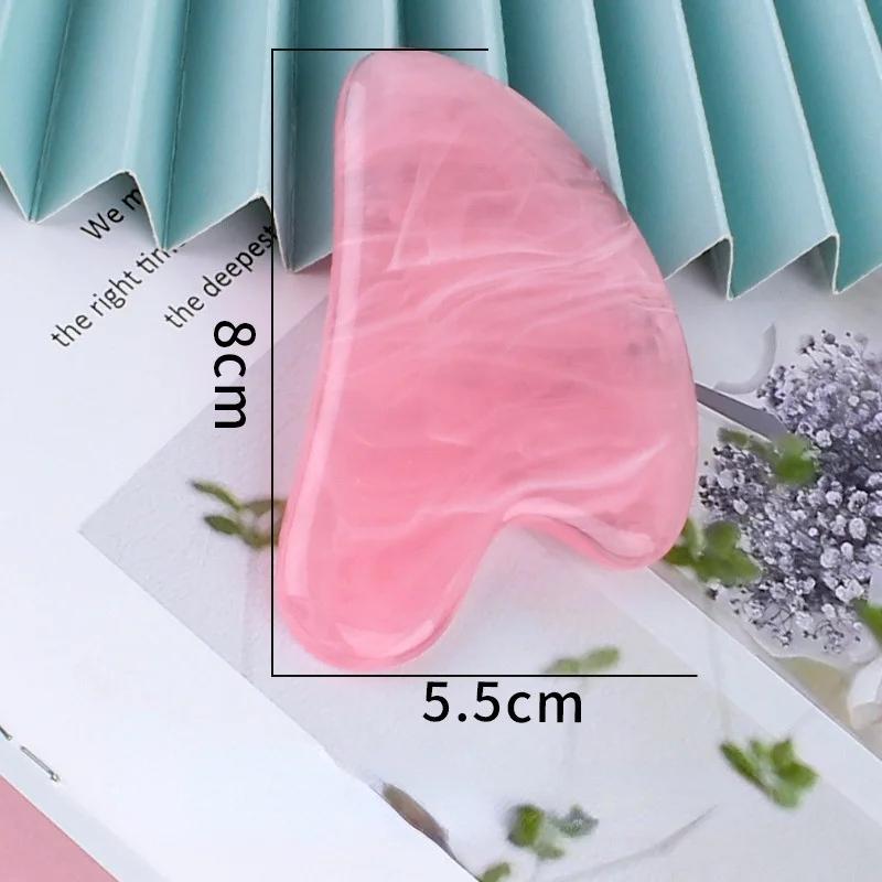 Natural Jade Gua Sha Scraper Facial Massager Tool Rose Quartz Guasha Massage Board Face Lift Slim Gouache Scraper Scraping Plate