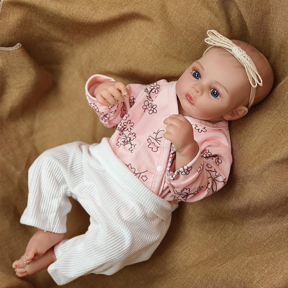 46 см кукла игрушка луг 3D окрашенная кожа Bebe Reborn Baby окрашенные волосы куклы мягкие виниловые тактильные куклы игрушки