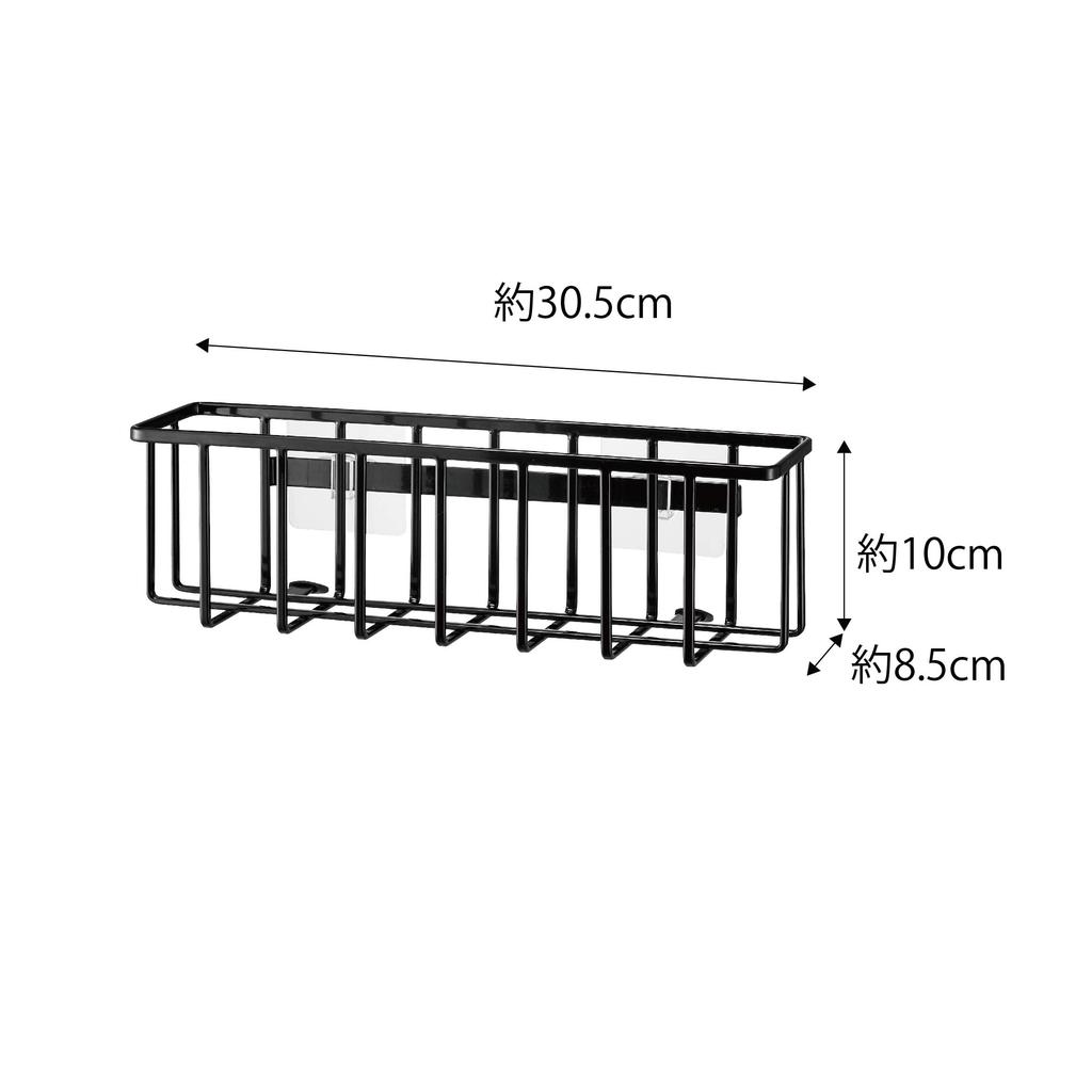 Yamazaki Jitsugyo 6914 Крючок для хранения пленки L Черный xx H10см Крючок Не башня Кухонные принадлежности Коллективное хранение Держатель для губки 6914 Приблизительно. Ш30.5
