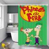 Классическая анимация П-Финес и Ф-Ферб Белая шторка для душа, Декоративная шторка для душа для ванной комнаты, Водонепроницаемая шторка для душа