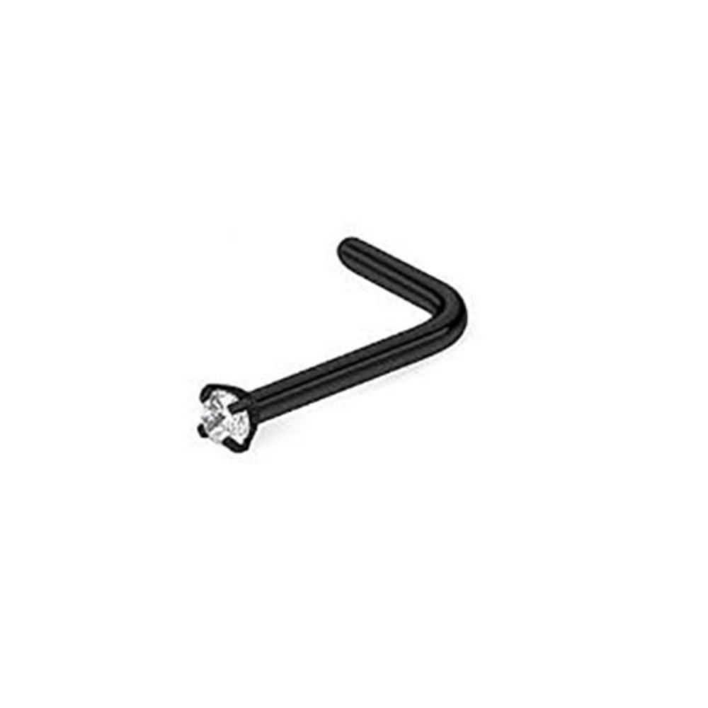 L Shape Gem Nose Stud Set with Diamonds Nose Pin Brand New Nose Stud  Nose