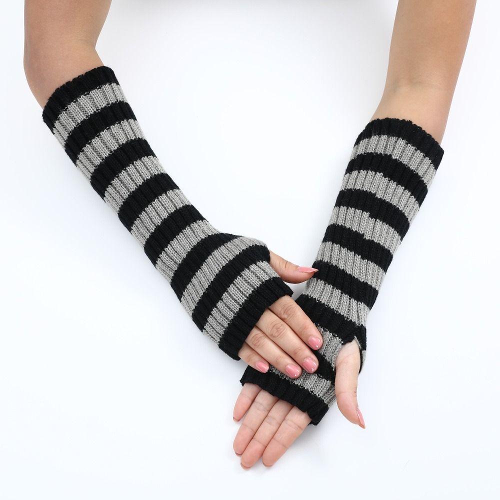 Arm Warmers Arm Warm Gloves Knitted Elbow Mittens Fashion Ankle Wrist Sleeves Girls Women