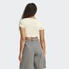 Adidas Ribbed Short Sleeve Top Crop Slim Fit Jd0040
