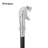 White Luxury Snake Cobra Green Eyes Fashion Walking Stick Party Decorative Walking Cane Elegant Crosier Knob Walking Stick 92cm