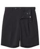 MUSINSA STANDARD [Cooltandard] Hidden Elastic Waist Half Slacks [Dark Gray]