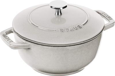 Рисоварка Staub Campagne M с двумя ручками, литая эмалированная, на 2 чашки, совместимая с IH, японская, "Wanabe 18 см" [Авторизованный продукт] Wa-NABE 40501-477