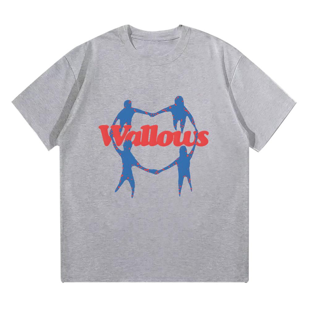 Wallows Heart Chain Tee Alternative Rock Band O-Neck Short Sleeve Graphic Print Unisex Cotton High Quality Comfortable T Shirt