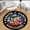 Anime Naruto Print Carpet  Area Rugs Round Carpet for Living Room Floor Mat Flannel Anti-Slip Mat for Children
