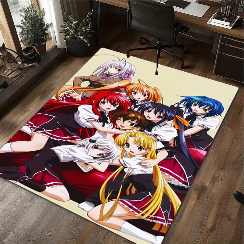 High School Dxd Carpet Office Decorative Carpet For Living Room Bedroom Door Mat Floor Rug Computer Chair Area Rug