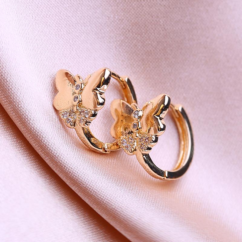 KNIKOO Серьги-клипсы-бабочки для женщин, модные серьги-кольца, ювелирные изделия для свадебной вечеринки, подарки, серьги
