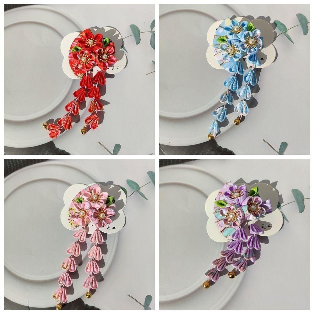 Японский стиль, японское кимоно, головной убор, заколка с цветочной кисточкой, милые аксессуары для волос