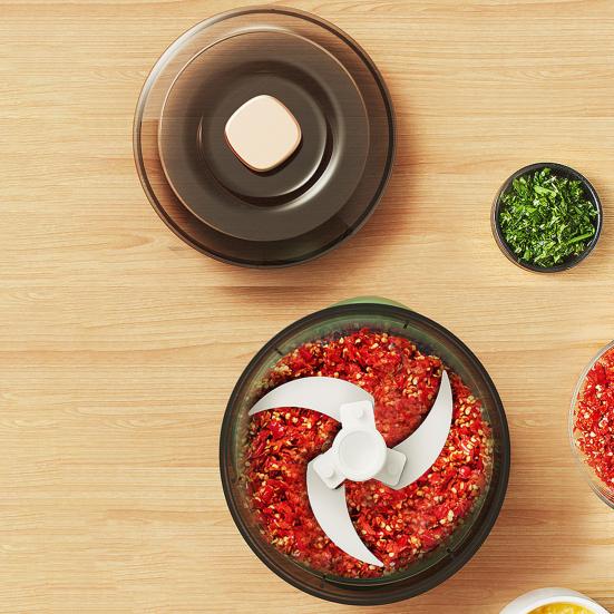 Мясорубка Овощерезка вместимостью 350 мл Электрический измельчитель с одной кнопкой Прозрачный корпус чаши Кухонный комбайн