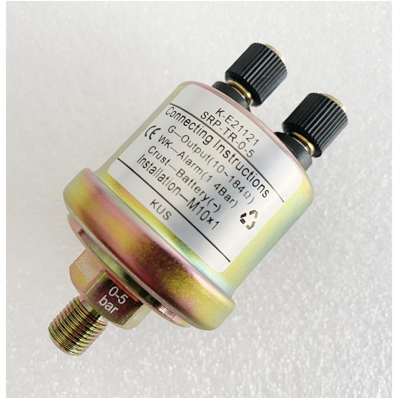 KUS 52mm 0-10Bar Digital Oil Pressure Gauges 10-184ohm Input Signal Oil Pressure Meters with Red / Yellow Backlight for Car Boat