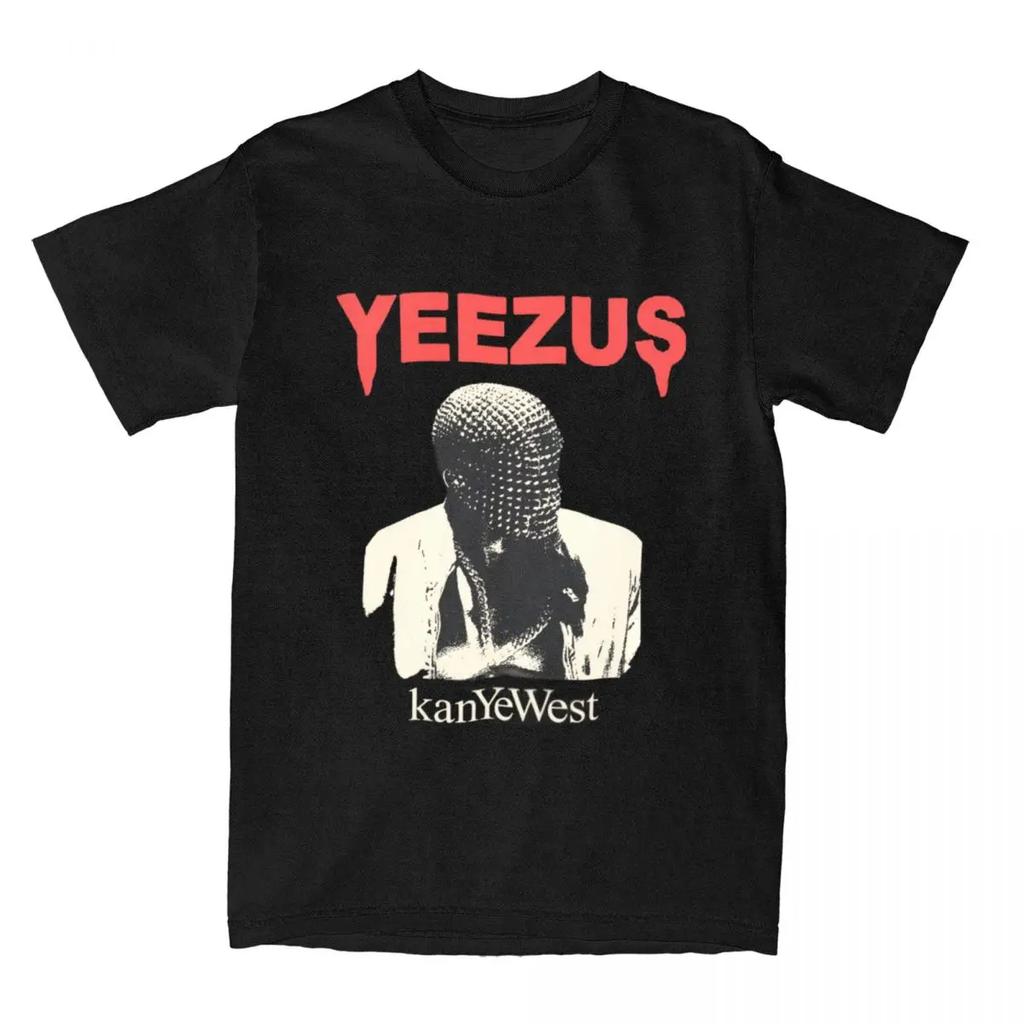 Повседневные футболки Kanye West Yeezus для мужчин и женщин, хлопковые, хип-хоп, рэп, одежда с принтами - Мужская летняя хлопковая футболка с графическим рисунком
