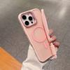 Роскошные Матовые PC Магнитные Для Magsafe Чехлы Для Apple iPhone 17 16 15 14 Plus 13 12 11 Pro Max Air Короткий Ручной Ремешок-Шнурок Чехол