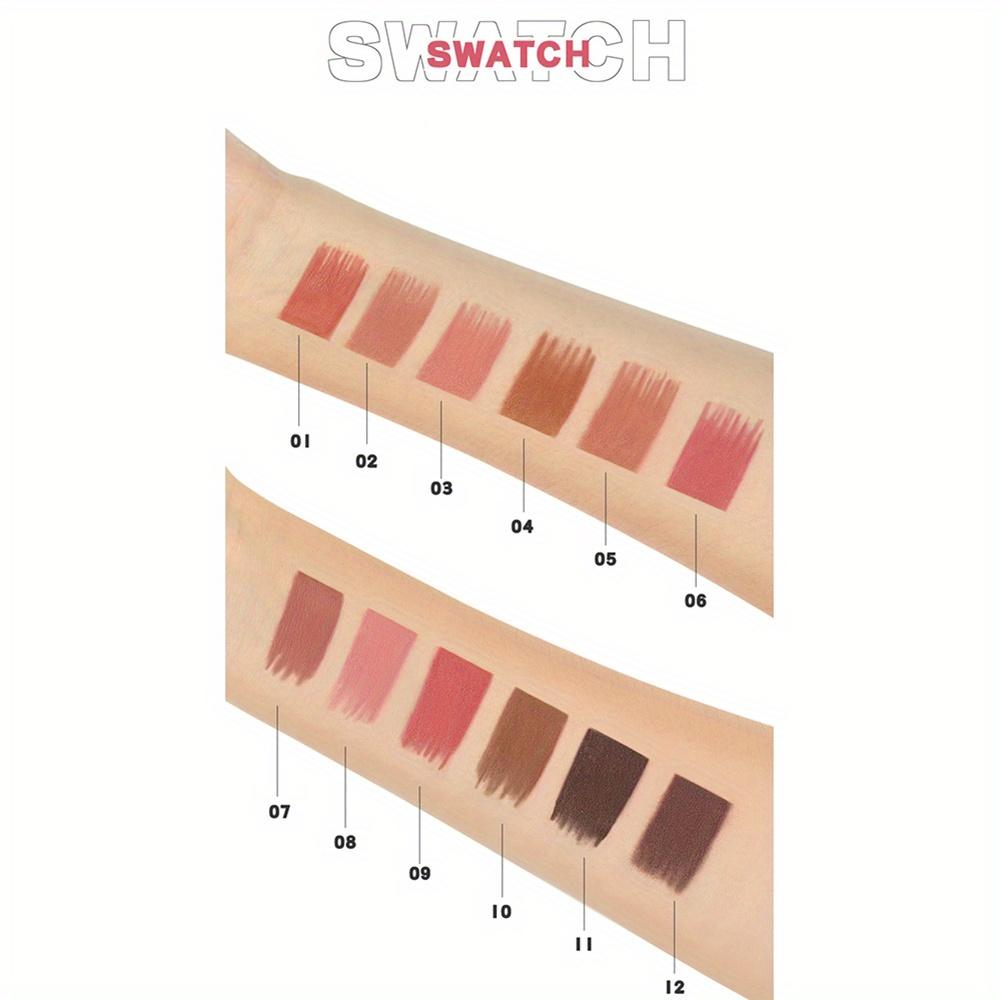 12pcs/Set Matte Lip Liner Set Waterproof Not Easy To Smudge Lip Outlining Pencil Bite Lip Makeup Lip Pencil Lipstick Pen with Roller Pen Knife