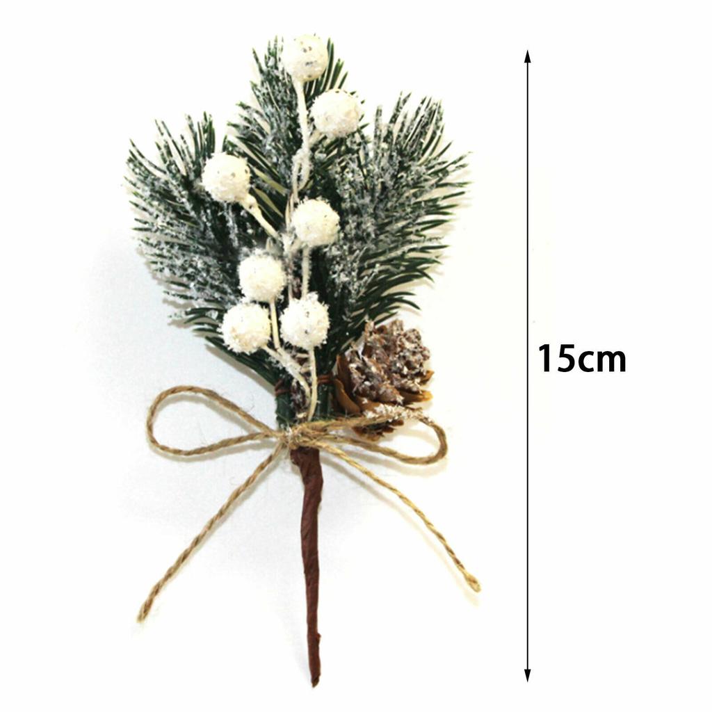Christmas Decorations Festive&Party Supplies Christmas Artificial Pine Branch Berry Flower Bouquet Pick Xmas Decor Ornament Hot